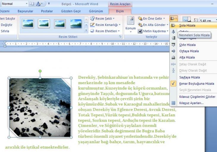 Office 2007 Resim Araçları