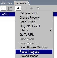 Go To Url, Jump Menu, Jump Menu Go, Open Browser Window, Preload Images