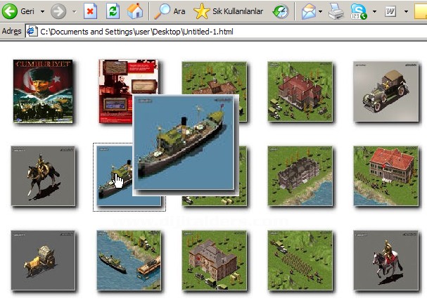 Dreamweaver Behaviors kullanarak ufak resmi mouse üzerine geldiğinde aynı pencerede büyütmek