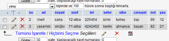 Sql Komutlarıııııı