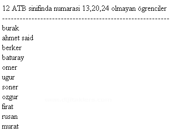 SQL komutları