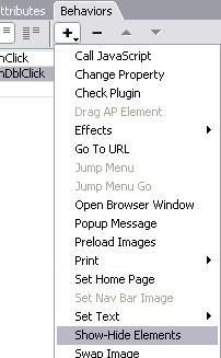 Set Nav Bar Image, Set Text, Show Hide Image, Swap Image, Swap Image Restore