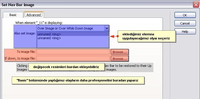 Set Nav Bar Image, Set Text, Show Hide Image, Swap Image, Swap Image Restore
