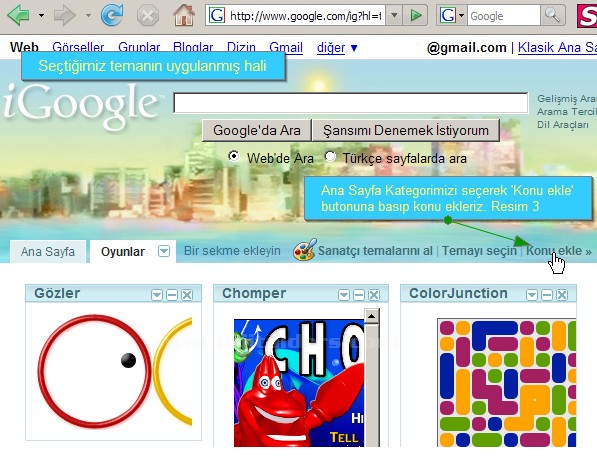 www.google.comigWeb sayfası Anlatımı