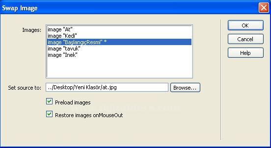 Set Nav Bar Image, Set Text, Show Hide Image, Swap Image, Swap Image Restore