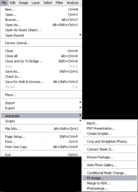 Contact Sheets, Picture Package, Conditional Mode Change, Fit Image, Merge To Hdr, Photomerge