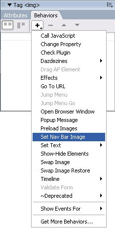 Set nav bar ımage, set text, showhide elements, swap ımage, swap ımage restore
