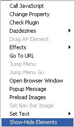 Set Nav Bar Image, Set Text, Showhide Elements, Swap Image, Swap Image Restore