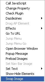 Set Nav Bar Image, Set Text, Showhide Elements, Swap Image, Swap Image Restore