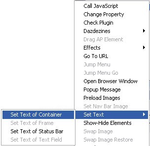 Set Nav Bar Image, Set Text, Showhide Elements, Swap Image, Swap Image Restore