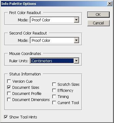 Histogram, Info, Layer Comps