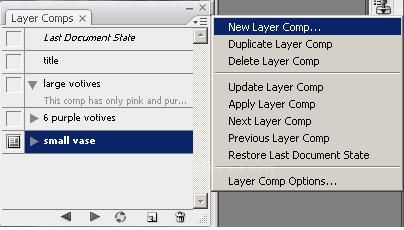 Histogram, Info, Layer Comps