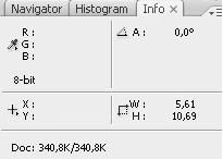 Histogram, Info, Layer Comps