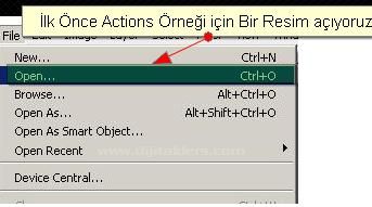 Actions Paneliactions Yüklemek Actions Örneği