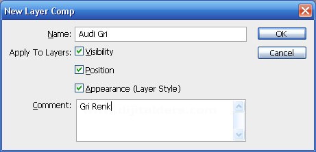 Histogram, Info, Layer Comps