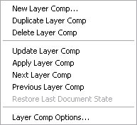 Histogram, Info, Layer Comps