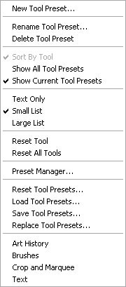Navigator, Path, Tool Presets