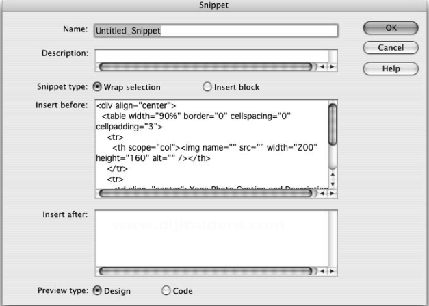 Snippets Paneli ve Araçları