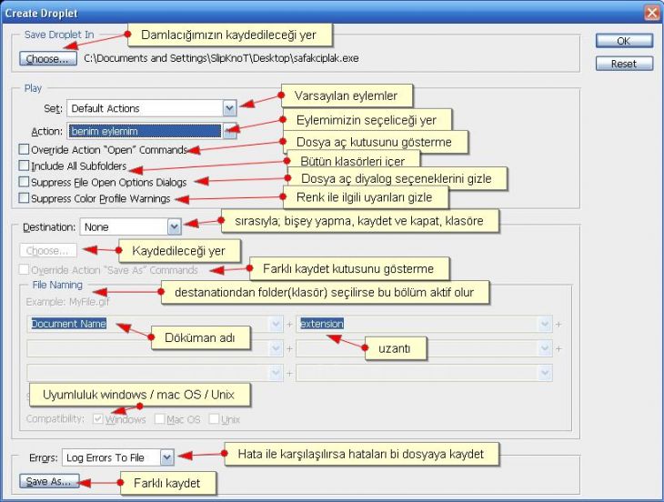 Automate Menüsünden Create Droplet