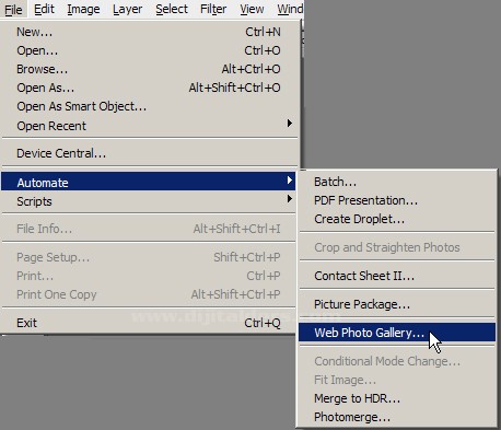 Automate Menüsü Web Photo Gallery