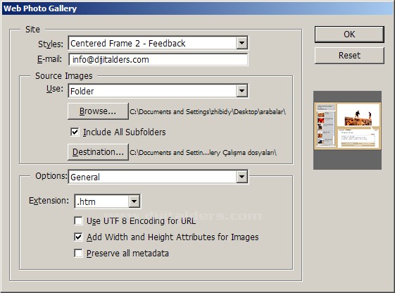 Automate Menüsü Web Photo Gallery
