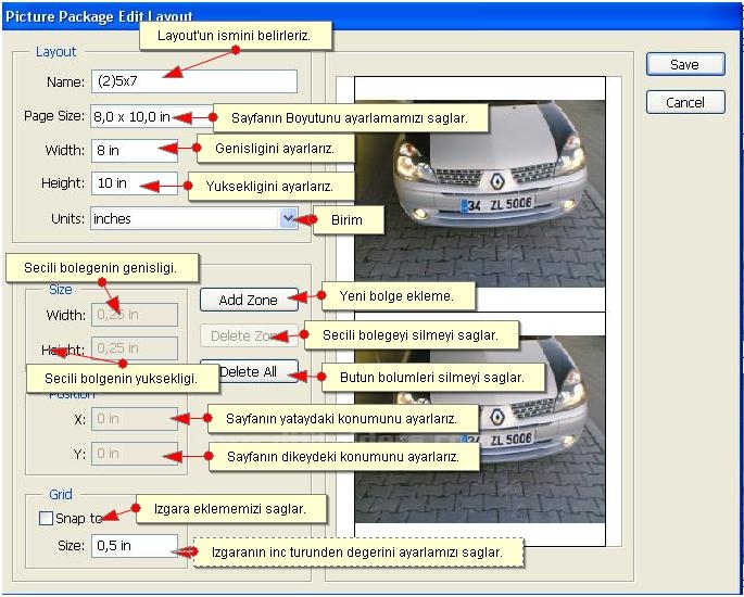 Automate Menüsünden Picture Package