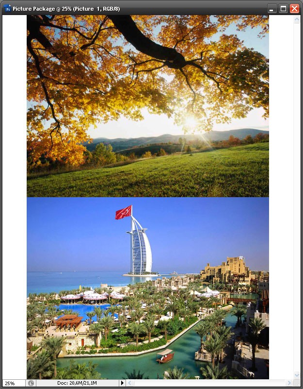 Automate menüsünden Picture Package