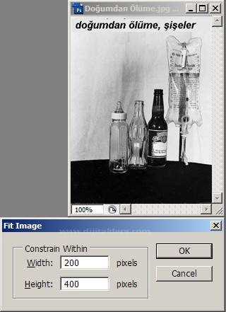 Automate Menüsü Conditional Mode Change, Fit Image