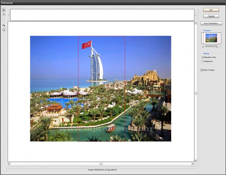 Automate menüsünden Photomerge