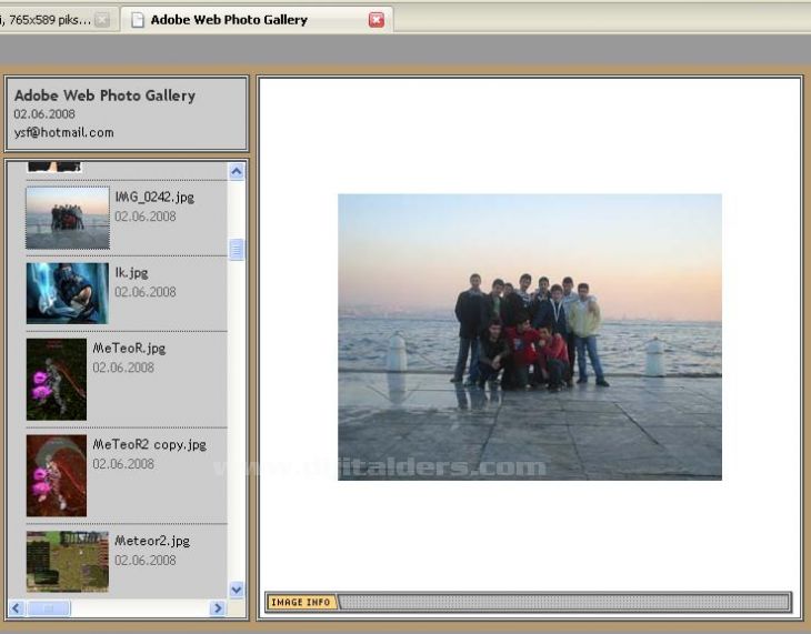 Ödev40Automate menüsünden Web Photo Galery
