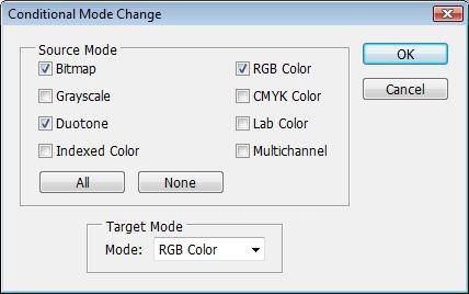 Automate menüsündenConditional Mode Change, Fit Image