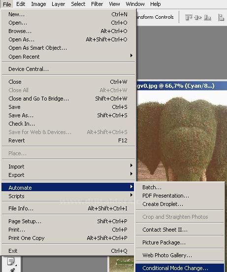 Automate menüsündenConditional Mode Change, Fit Image