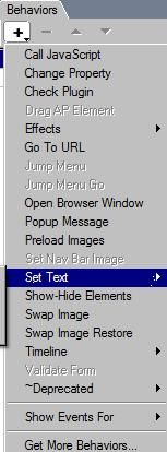 Set Nav Bar Image, Set Text, Show Hide Elements, Swap Image, Swap Image Restore