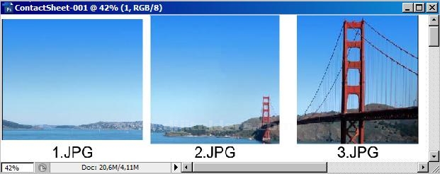 Automate Menüsünden Photomerge