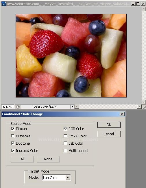 Automate menüsündenConditional Mode Change, Fit Image