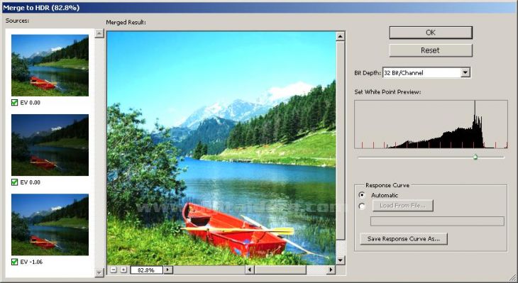 Automate Menüsünden Merge To Hdr