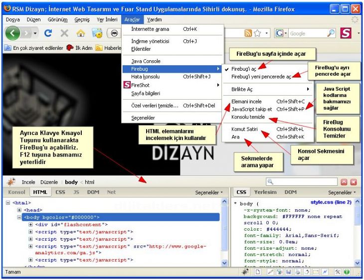 Firebug Eklentisi Kurulumu Ve Özellikleri