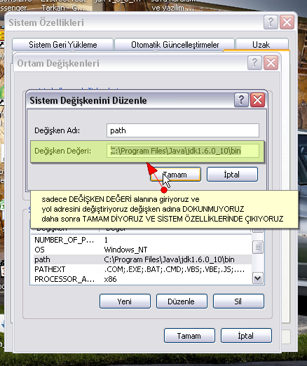 Java Classpath tanımlamaları, Consolda ilk program yazılması, derlenmesi, çalıştırılması Aynı uygulamanın Netbeansta yapılışı ve class, java ve jar dosyalarının gösterilmesi