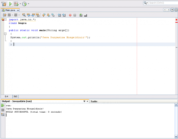 Java Classpath Tanımlamaları, Consolda İlk Program Yazılması, Derlenmesi, Çalıştırılması Aynı Uygulamanın Netbeansta Yapılışı Ve Class, Java Ve Jar Dosyalarının Gösterilmesi