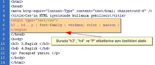Cssin Html İçerisinde Kullanım Şekilleri, Puseduo Class Örnekleri