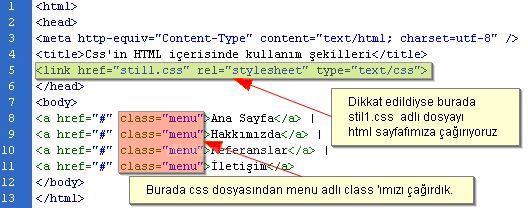 Cssin Html İçerisinde Kullanım Şekilleri, Puseduo Class Örnekleri