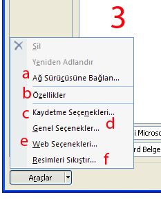 Microsoft Officeword Seçenekleri