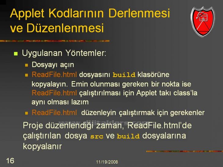 Java Netbeans I D E NetBeans IDEsi üzerinden Applet Çalıştırmak Konsol üzerinden derlenip çalıştırılabilen Appletlerin NetBeans IDEsi ile daha kolay çalıştırılması