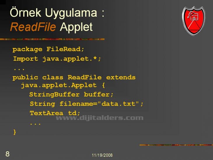 Java Netbeans I D E NetBeans IDEsi üzerinden Applet Çalıştırmak Konsol üzerinden derlenip çalıştırılabilen Appletlerin NetBeans IDEsi ile daha kolay çalıştırılması