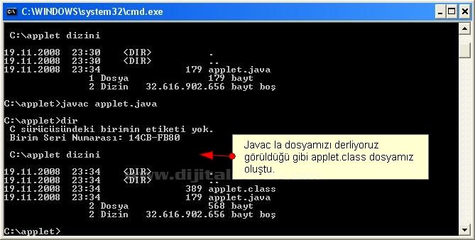 Konsolda ve NetBeans ta ilk Applet kodunun yazılması ve çalıştırılması, Appletviewerin kullanılması