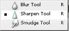 Blur,Sharpen,Smudge Tools