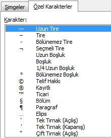Winword 2007de Simge Eklemek