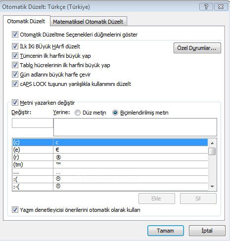 Winword 2007de Simge Eklemek