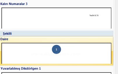 Sayfa Numaraları Bölümlere Farklı Tipte Ve Başlangıç Sayfa Numarası Vermek