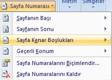 Sayfa Numaraları Bölümlere Farklı Tipte Ve Başlangıç Sayfa Numarası Vermek